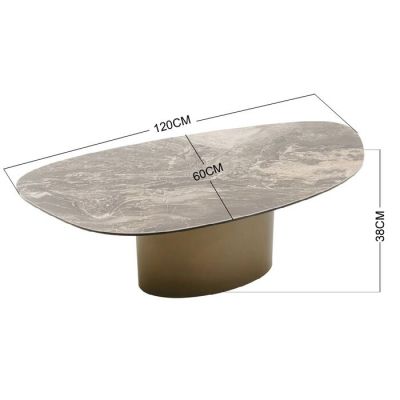 Столик журнальний фігурний KARE DESIGN Paso, 120x60 см, (чорно-коричневий) 70899 у Києві купити kare-design меблі світло декор