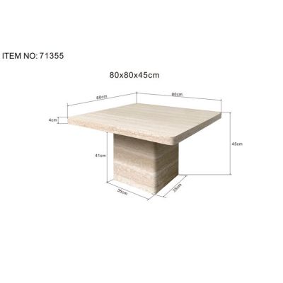 Журнальний столик Travi 80x80cм, (кремовий) 71355 у Києві купити kare-design меблі світло декор