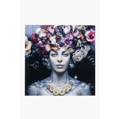 Картина на стекле Flower Art Lady 80x80cm 51438 в Киеве купить kare-design мебель свет декор