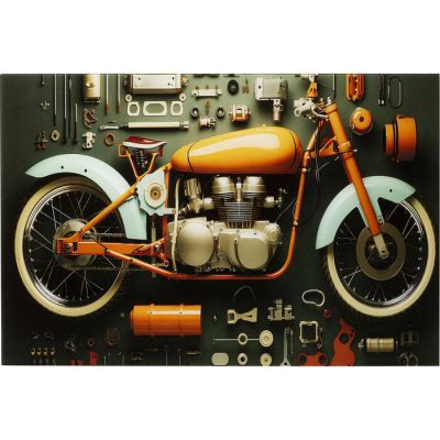 Картина на склі Garage Motorbike 60x80cм, (різнокольоровий) 56269 у Києві купити kare-design меблі світло декор