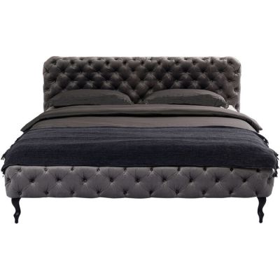 Ліжко KARE DESIGN Desire Velvet Silver Grey, 160х200 см, (сірий) 80635 у Києві купити kare-design меблі світло декор