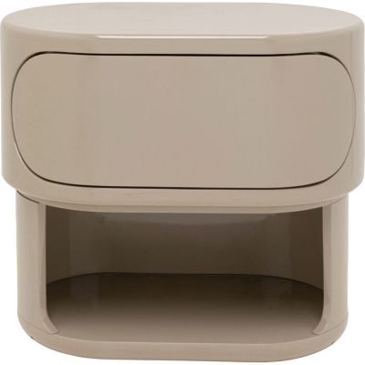 Тумба приліжкова KARE DESIGN Groove Taupe, 60x55 см, (сіро-коричневий) 71173 у Києві купити kare-design меблі світло декор