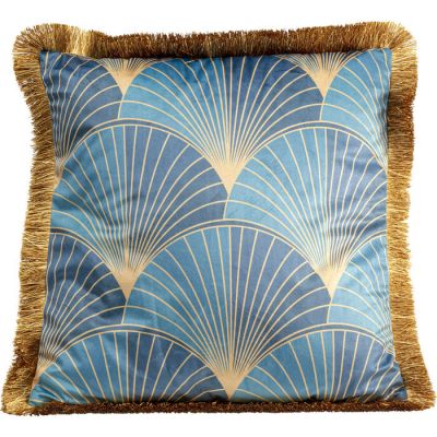 Подушка KARE DESIGN Leaves Fringe, 45х45 см, (синій) 53846 у Києві купити kare-design меблі світло декор