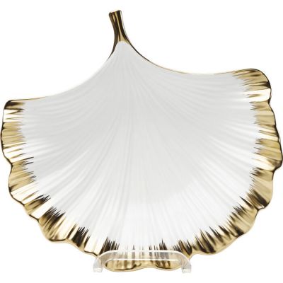 Чаша декоративна KARE DESIGN Gingko Elegance Rim, 28 см, (біло-золотий) 51205 в Киеве купить kare-design мебель свет декор