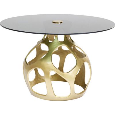Стіл обідній круглий KARE DESIGN Volcano Gold, d:120, (чорно-золотий) 85699 у Києві купити kare-design меблі світло декор