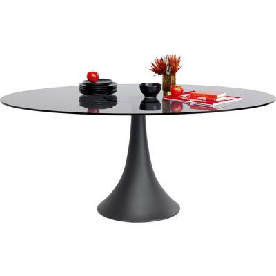 Стіл обідній овальний KARE DESIGN Grande Possibilita Smoke Glass, 180х120 см, (чорний) 86603 у Києві купити kare-design меблі світло декор