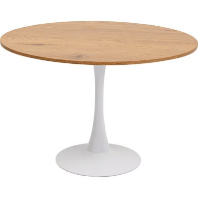 Стіл обідній круглий KARE DESIGN Schickeria Oak White, d:110, (біло-коричневий) 86794 у Києві купити kare-design меблі світло декор