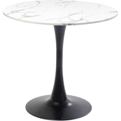 Стіл круглий KARE DESIGN Schickeria Marble White Black, d:80, (чорно-білий) 86964 у Києві купити kare-design меблі світло декор