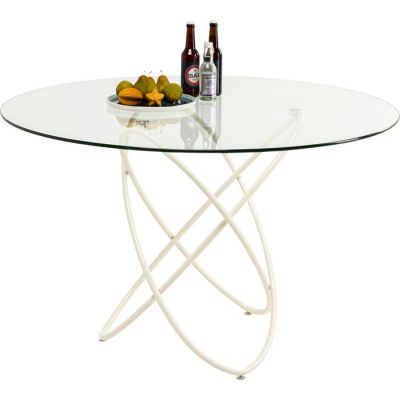 Стіл обідній круглий KARE DESIGN Molekular Greige, d:120, (сіро-бежевий) 70727 у Києві купити kare-design меблі світло декор