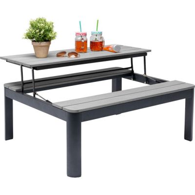 Столик для вулиці розкладний прямокутний KARE DESIGN Holiday Black, 90х71 см, (сірий) 86208 у Києві купити kare-design меблі світло декор