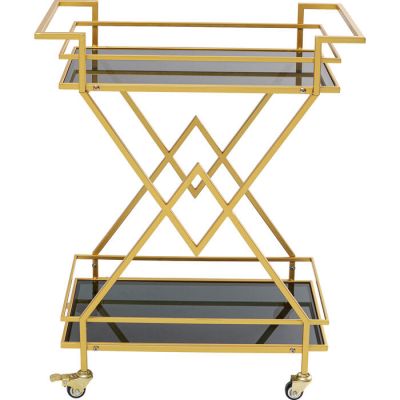Столик візок прямокутний KARE DESIGN Pyramids, 65х36 см, (чорно-золотий) 85802 у Києві купити kare-design меблі світло декор