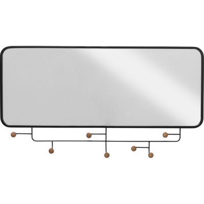 Дзеркало настінне з вішаком прямокутне  KARE DESIGN Gina Mirror, 54х100 см, (чорний) 86953 в Киеве купить kare-design мебель свет декор