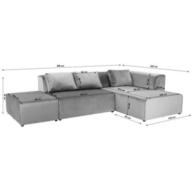 Диван кутовий Infinity Ottomane machiato Left, (бежевий) 70765 у Києві купити kare-design меблі світло декор