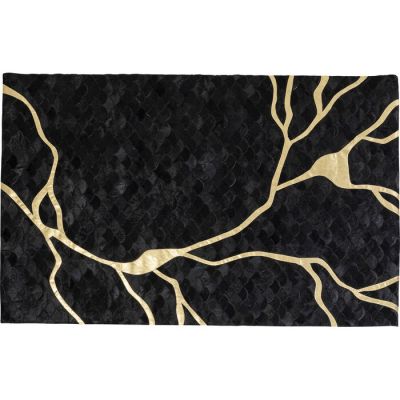 Килим KARE DESIGN Fulmine Black, 240х170 см, (чорно-золотий) 55823 в Киеве купить kare-design мебель свет декор