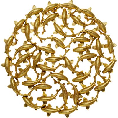 Настінне панно KARE DESIGN School of Koi Gold, d:160, (золотий) 54340 у Києві купити kare-design меблі світло декор