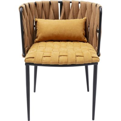 Стілець з подушкою з підлокотниками KARE DESIGN Cheerio Yellow incl. Cushion, (жовтий) 83643 у Києві купити kare-design меблі світло декор
