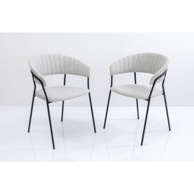 Стільці з підлокітниками Belle Light Grey (2/Set) 86329 у Києві купити kare-design меблі світло декор