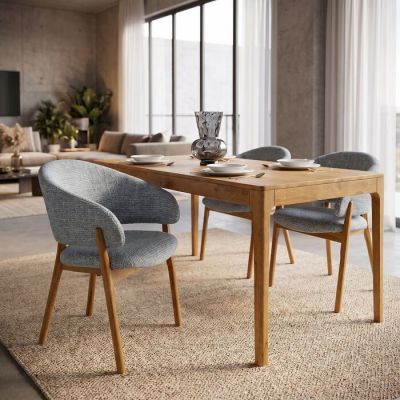 Стілець з підлокітниками August Blue Melange, (синій) 71371 у Києві купити kare-design меблі світло декор