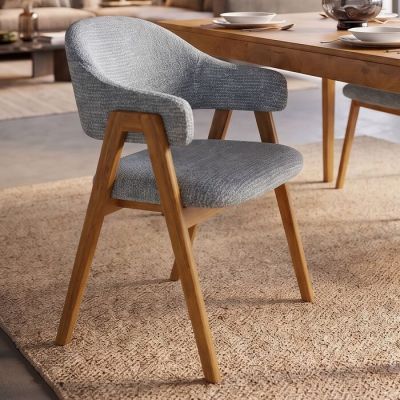 Стільць з підлокітниками Jonte Boucle Blue, (блакитний) 71374 у Києві купити kare-design меблі світло декор
