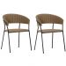 Стілець з підлокітниками Belle Brown (2/Set)