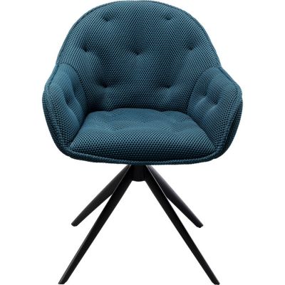 Стілець обертовий з підлокотниками KARE DESIGN Carlito Mesh Bluegreen, (синій) 87681 в Киеве купить kare-design мебель свет декор