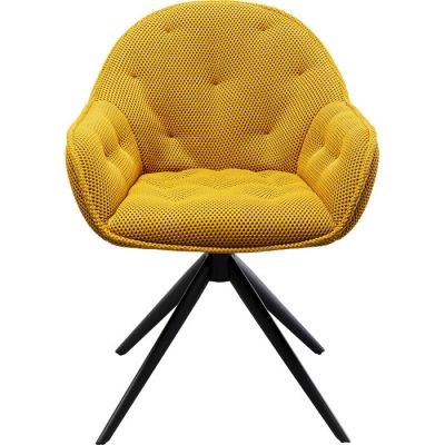 Стілець обертовий з підлокотниками KARE DESIGN Carlito Mesh Yellow, (жовтий) 87682 в Киеве купить kare-design мебель свет декор