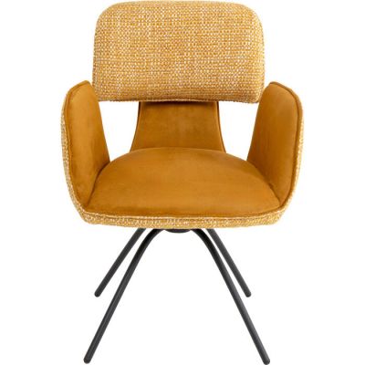 Стілець обертовий з підлокітниками KARE DESIGN Helli Yellow, (жовтий) 71513 в Киеве купить kare-design мебель свет декор