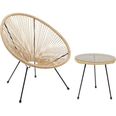 Стілець для вулиці та столик KARE DESIGN Acapulco Nature (2/parts), (бежевий) 47405 в Киеве купить kare-design мебель свет декор