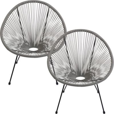 Крісло Acapulco Grey 2/Set, (сірий) 47428 у Києві купити kare-design меблі світло декор