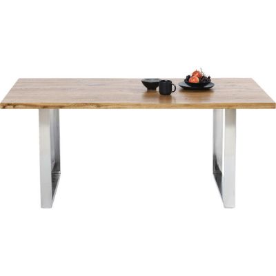 Стіл обідній прямокутний KARE DESIGN Jackie Oak Chrome, 160х80 см, (коричневий) 84587 у Києві купити kare-design меблі світло декор