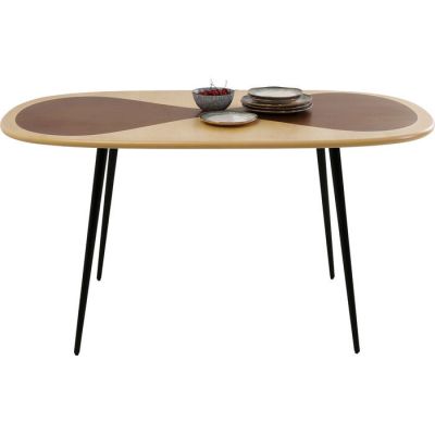 Стіл обідній овальний KARE DESIGN Petal Nature Black, 150x90 см 70858 у Києві купити kare-design меблі світло декор