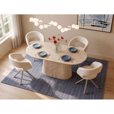 Стіл обідній овальний KARE DESIGN Alma Travertin, 180x90 см 71425 у Києві купити kare-design меблі світло декор