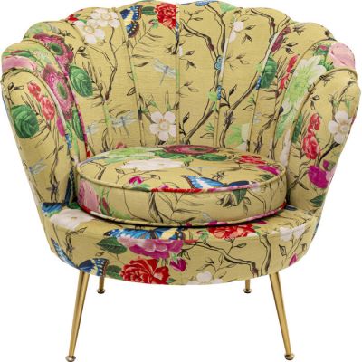 Крісло KARE DESIGN Water Lily Gold Flower Fever Yellow, (жовтий) 71154 у Києві купити kare-design меблі світло декор