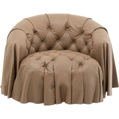 Крісло KARE DESIGN Drapes Leather, (коричневий) 71619 у Києві купити kare-design меблі світло декор