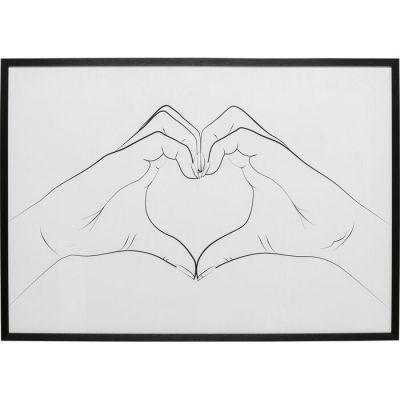 Картина KARE DESIGN Heart Hands, 103x73 cм, (біло-чорний) 56770 у Києві купити kare-design меблі світло декор