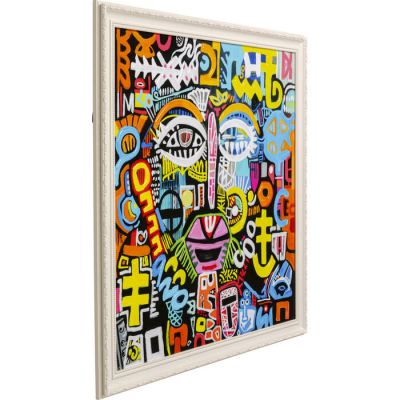 Картина Doodle  Face 80x80cм, (різнокольоровий) 57553 у Києві купити kare-design меблі світло декор