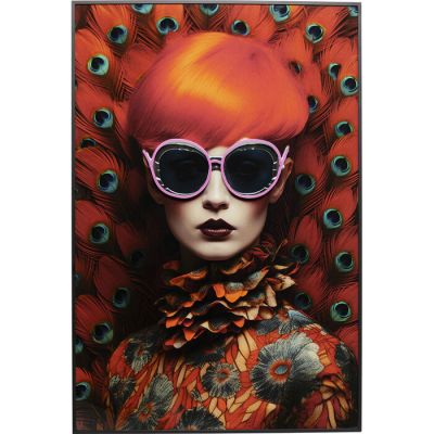 Картини LED Fancy Red Lady 75x55cм, (різнокольоровий) 57829 у Києві купити kare-design меблі світло декор