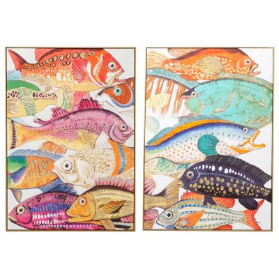 Картина Touched Fish Meeting One (2/Set), (різнокольоровий) 57869 у Києві купити kare-design меблі світло декор