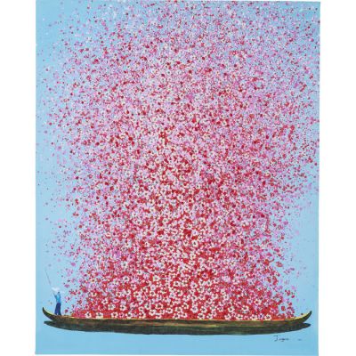 Картина на полотні Flower Boat Blue Pink 30x40cm, (різнокольоровий) 57872 у Києві купити kare-design меблі світло декор
