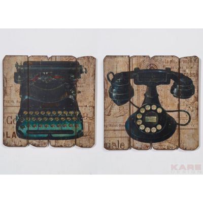 Картина на дереві KARE DESIGN Telepfone, 30х50 см, (коричневий) 33524 у Києві купити kare-design меблі світло декор