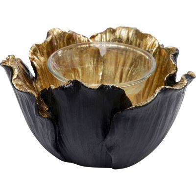 Свічник KARE DESIGN Flower, 11 см, (чорно-золотий) 52835 у Києві купити kare-design меблі світло декор