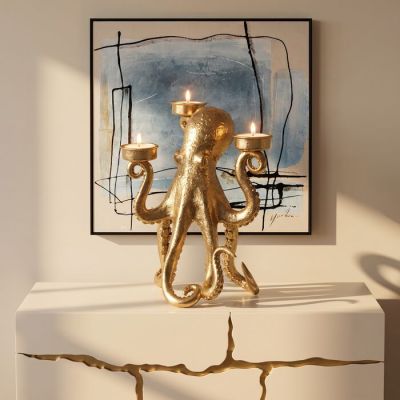 Свічник Octopus 23 см, (золотий) 57601 у Києві купити kare-design меблі світло декор