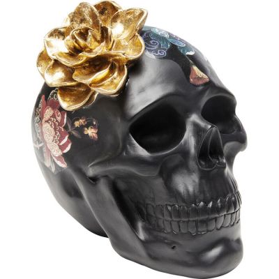 Декоративний об`єкт KARE DESIGN Flower Skull, 24 см, (чорно-золотий) 68029 у Києві купити kare-design меблі світло декор