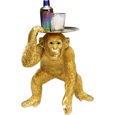 Статуетка дворецький KARE DESIGN Butler Playing Chimp, 52 см, (золотий) 53411 у Києві купити kare-design меблі світло декор
