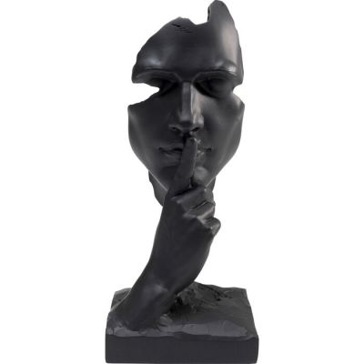 Декоративний об`єкт KARE DESIGN Quiet Face Black, 31 см, (чорний) 53684 у Києві купити kare-design меблі світло декор