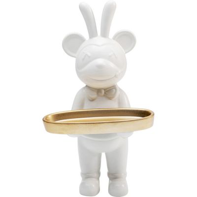 Декоративна фігура KARE DESIGN Butler Bear, 29 см, (біло-золотий) 54367 у Києві купити kare-design меблі світло декор