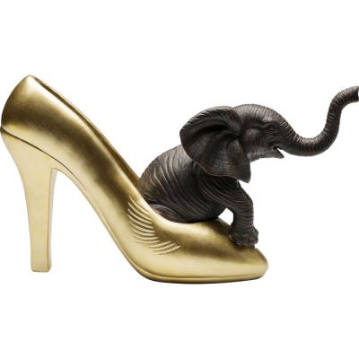 Статуетка KARE DESIGN Elephant Shoe Fetish, 34 cм, (золото-коричневий) 56256 у Києві купити kare-design меблі світло декор